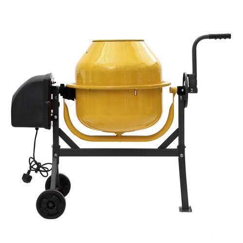 63L Portable Cement Mixer with Wheels, Yellow 2