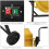 63L Portable Cement Mixer with Wheels, Yellow 7