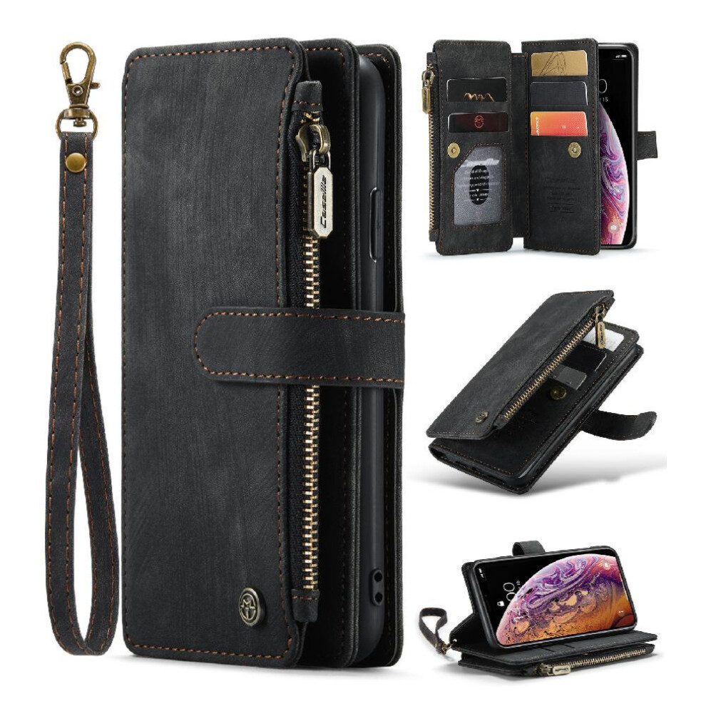 (Black) Flip Case For Iphone X Drivers License Card Slots Drivers License Card Slots With Card Holder Black 764549468638