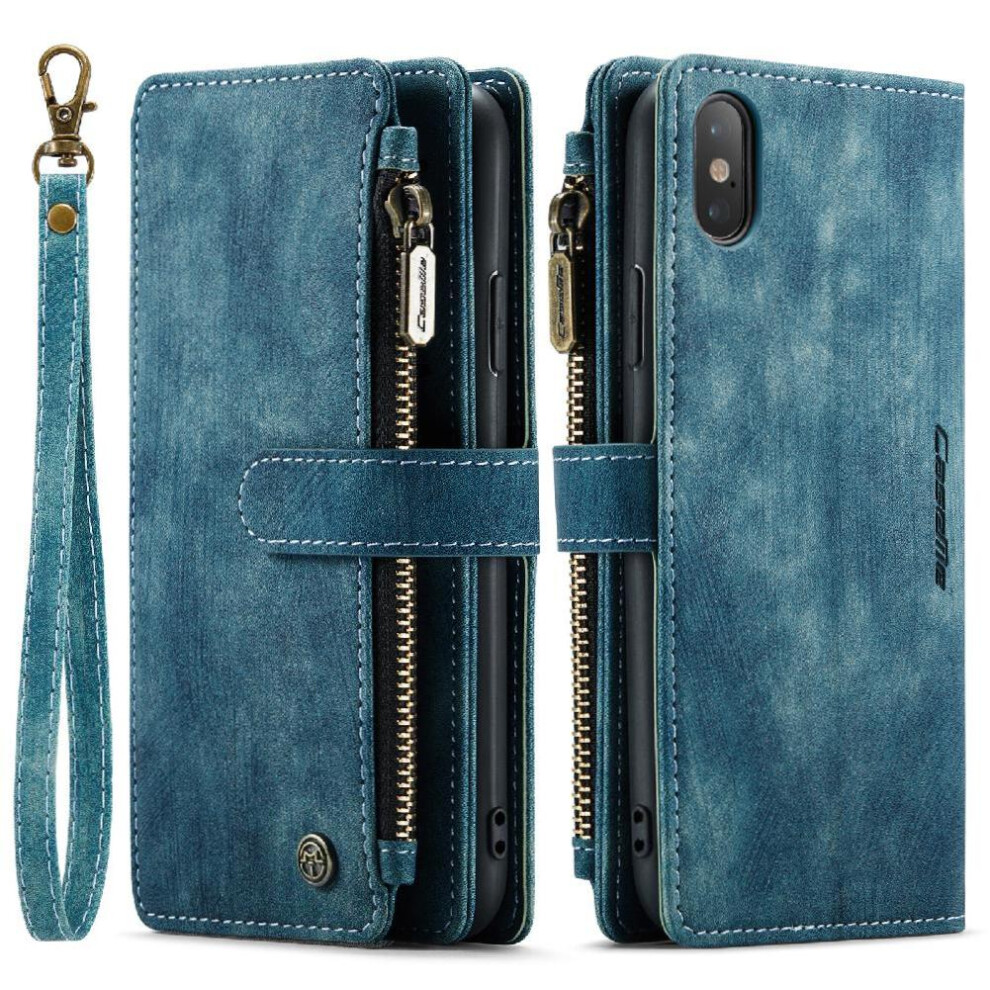 (Blue) Flip Case For Iphone Xsmax Drivers License Card Slots With Card Holder Drivers License Card Slots Blue 764549468683