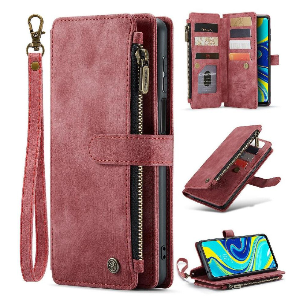 (Red) Caseme Case For Xiaomi Mi Note 9 Promax Drivers License Card Slots Drivers License Card Slots With Card Holder Red 764549468775