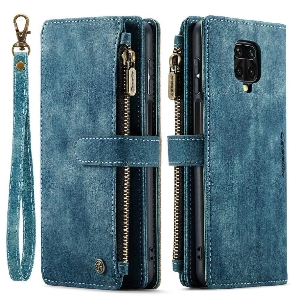 (Blue) Flip Case For Xiaomi Redmi Note 9S Drivers License Card Slots With Card Holder Drivers License Card Slots Blue 764549468881