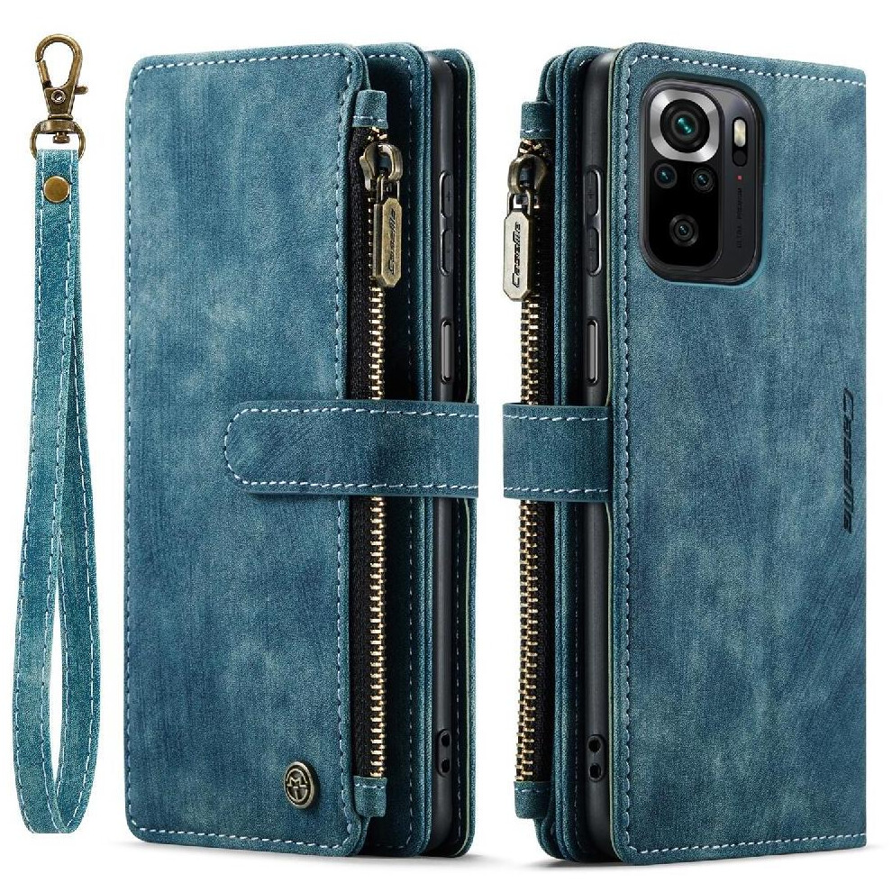 (Blue) Flip Case For Xiaomi Redmi Note 10 4G Drivers License Card Slots Drivers License Card Slots With Card Holder Blue 764549468928