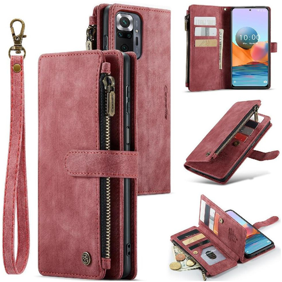 (Red) Caseme Case For Xiaomi Mi Note10 Pro 4G Drivers License Card Slots Drivers License Card Slots With Card Holder Red 764549468935
