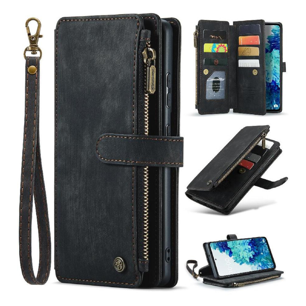 (Black) Flip Case For Samsung Galaxy S20 Fe 5G Drivers License Card Slots Drivers License Card Slots With Card Holder Black 764549469277