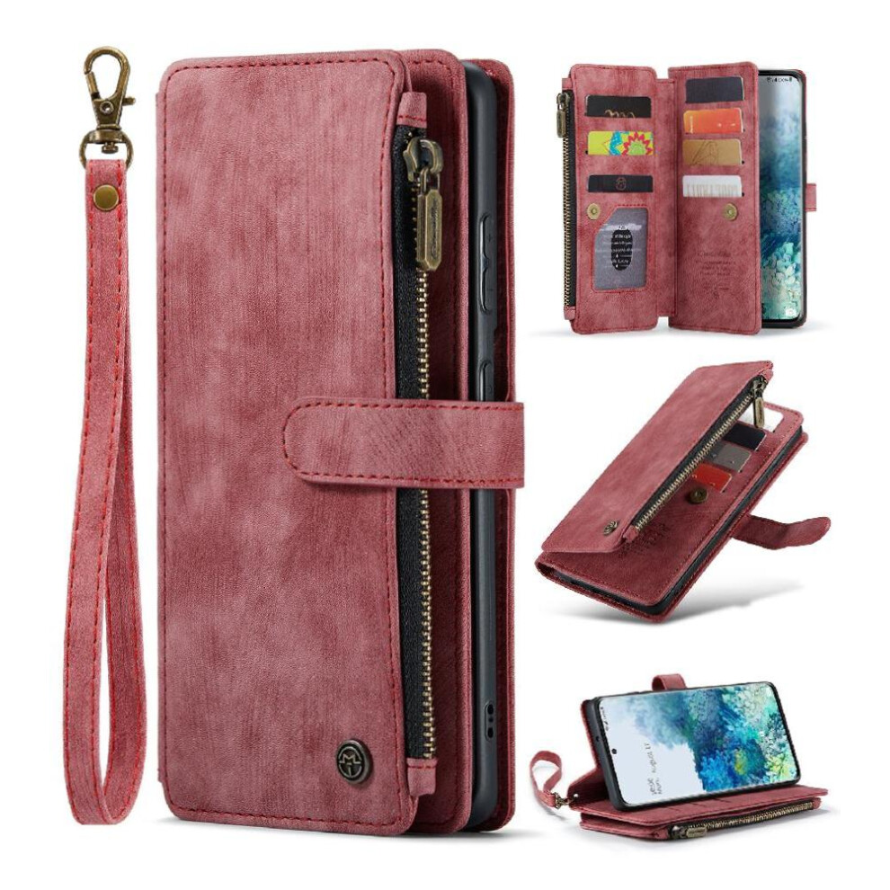 (Red) Flip Case For Samsung Galaxy S20 Plus 5G Drivers License Card Slots With Card Holder Drivers License Card Slots Red 764549469291