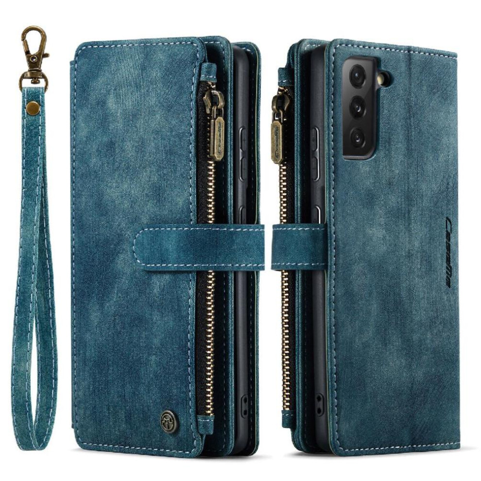 (Blue) Flip Case For Samsung Galaxy S21 Plus 5G Drivers License Card Slots Drivers License Card Slots With Card Holder Blue 764549469444