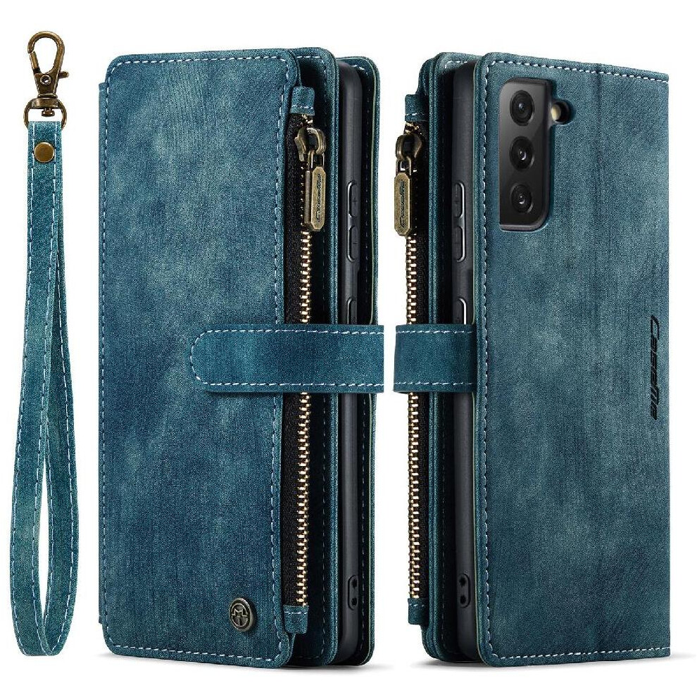 (Blue) Flip Case For Samsung Galaxy S22 5G With Card Holder Drivers License Card Slots Drivers License Card Slots Blue 764549469567