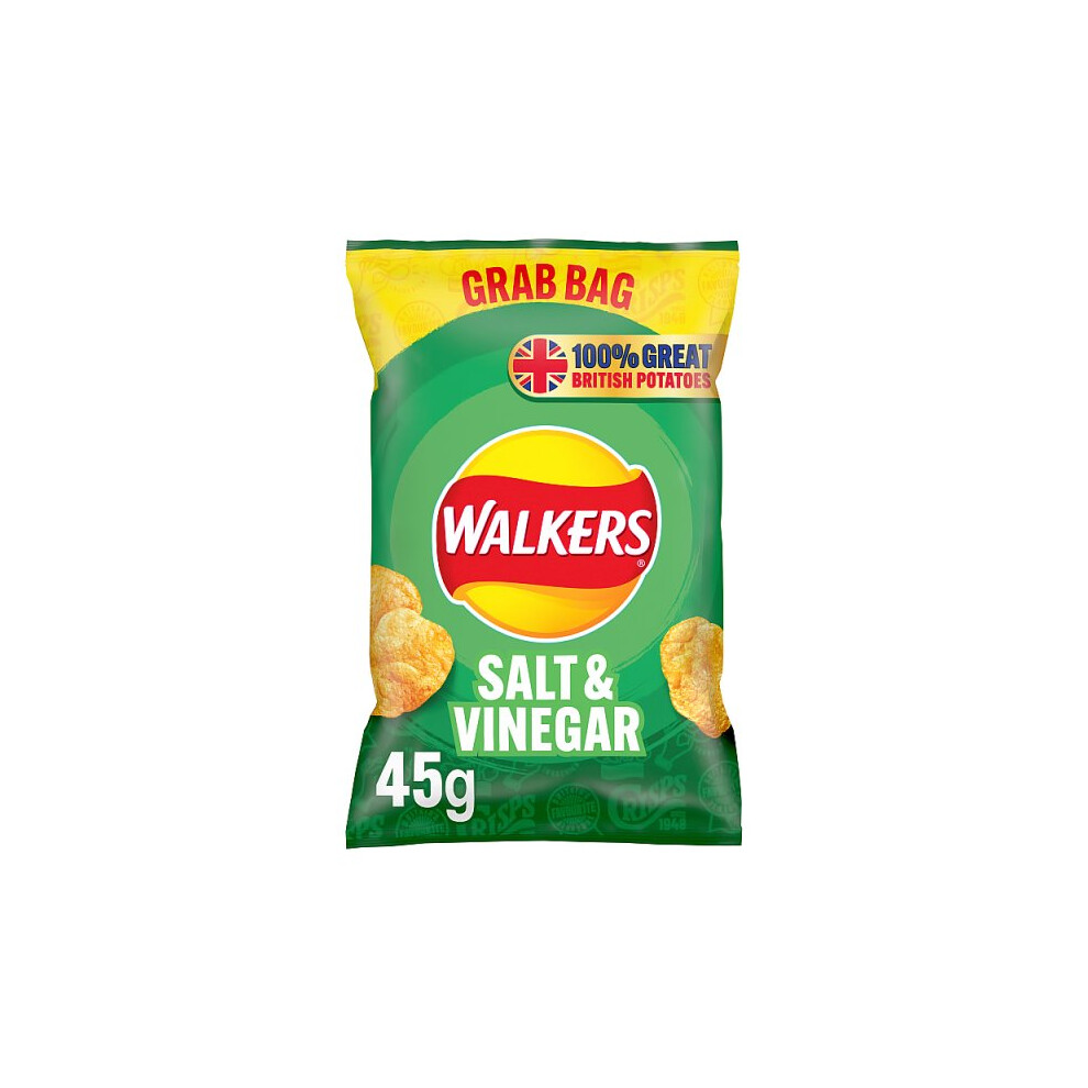 Walkers Salt & Vinegar Crisps 45G (Case Of 32)