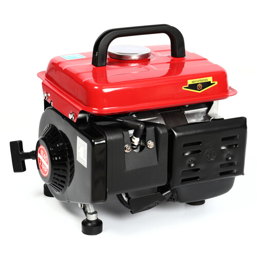4L Red Portable 2 Stroke Petrol Powered Electric Generator Station 1