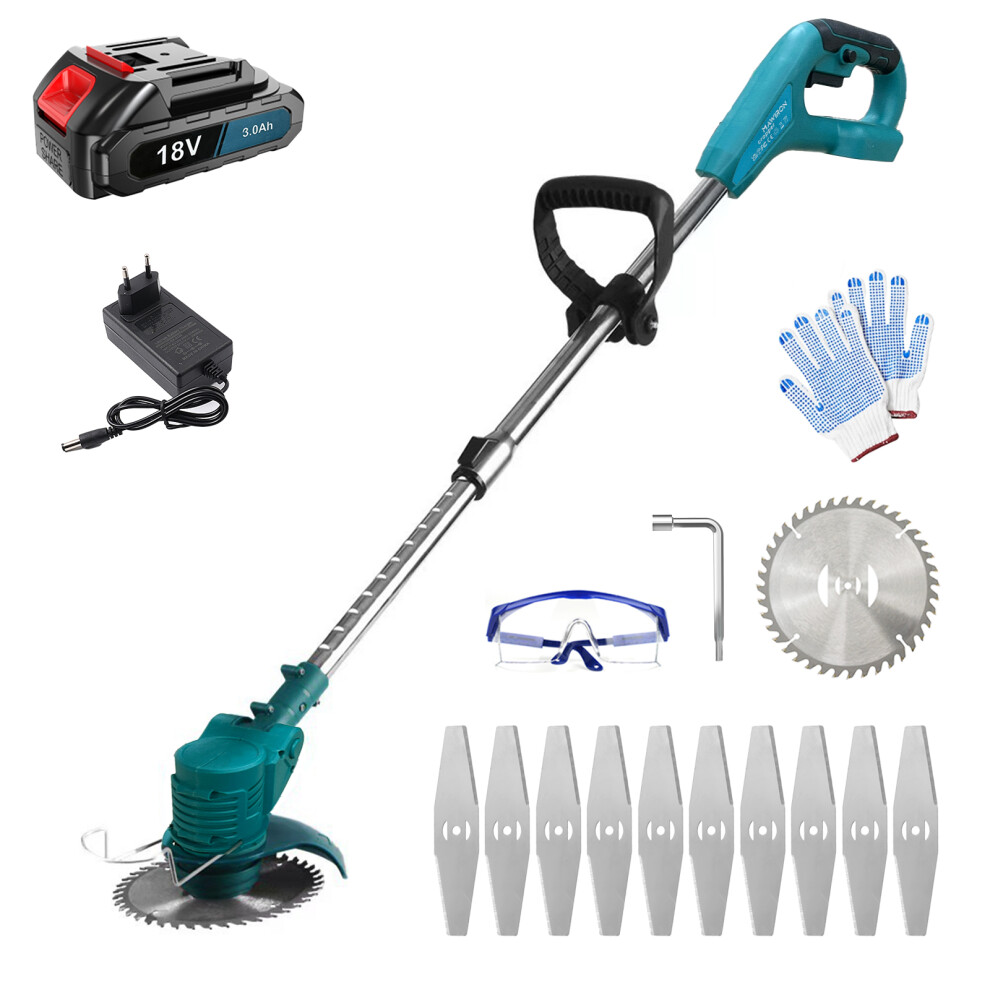 Cordless Grass Trimmer w 3000mAh Battery & Charger--Makita Compatible