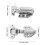 Living And Home 2 Pcs 110 Degree Soft Close Half Overlay Cabinet Door Hinges 6