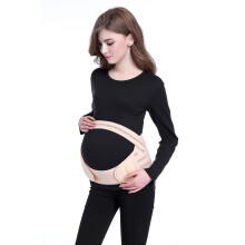 (Shrimp, M) Pregnancy Support Belt 3 In 1 Maternity Belt Soft Stretchable Breathable Material For Pregnancy