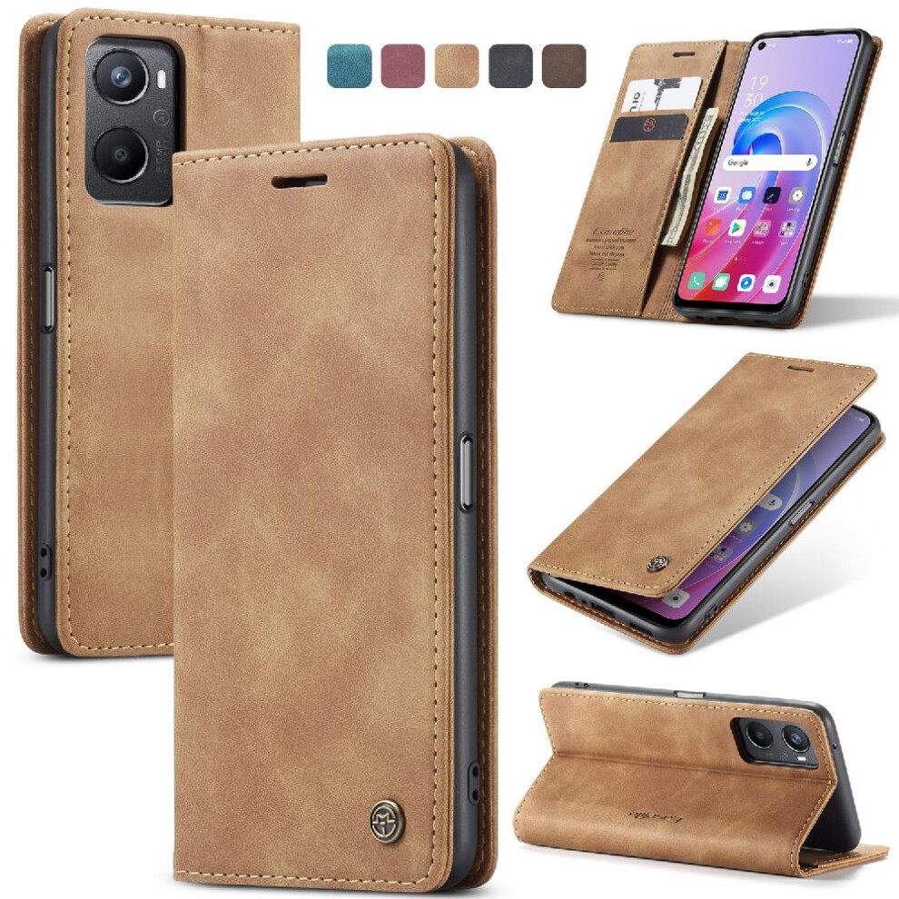 (Yellow) Flip Case For Realme 9I 4G Magnetic Closure Shockproof Case Card Slot Kickstand Flip Folio Book Vintage Pu Leather Wallet Yellow 764549481316