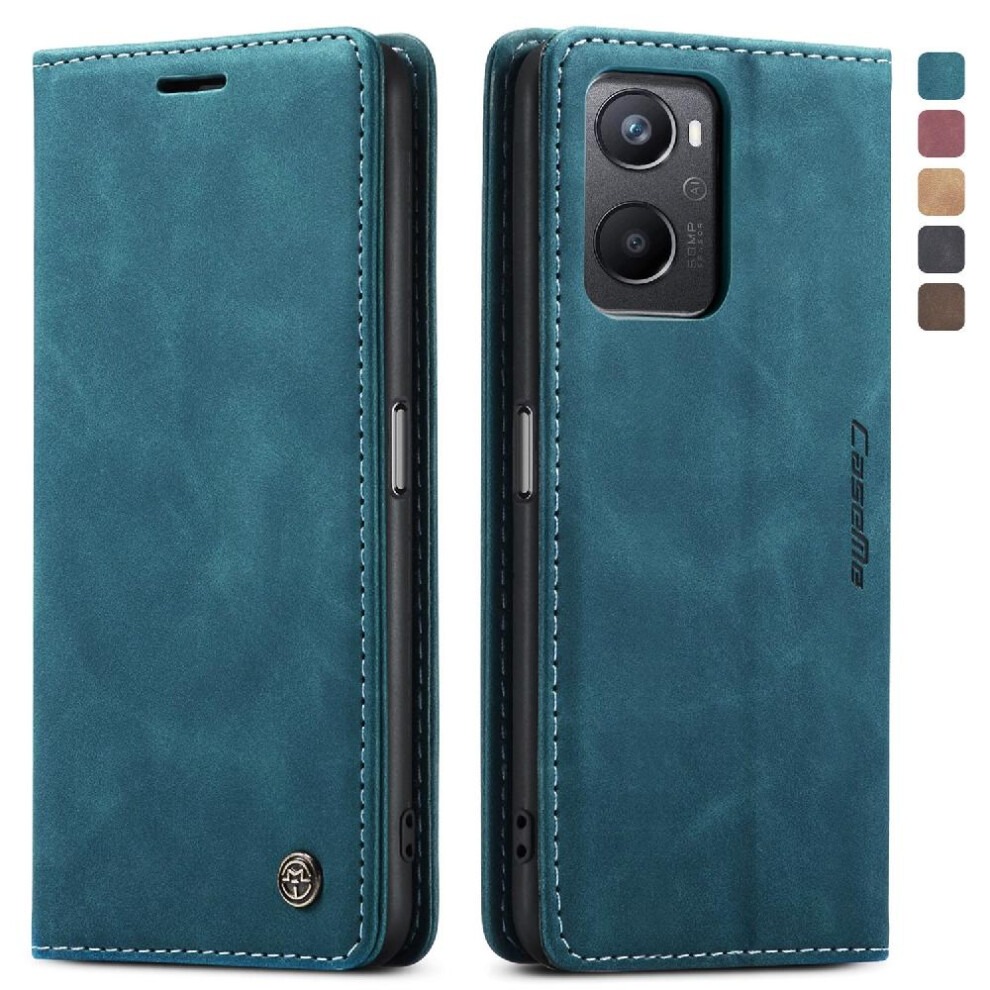 (Blue) Flip Case For Realme 9I 4G Magnetic Closure Shockproof Case Card Slot Kickstand Flip Folio Book Vintage Pu Leather Wallet Blue 764549481323