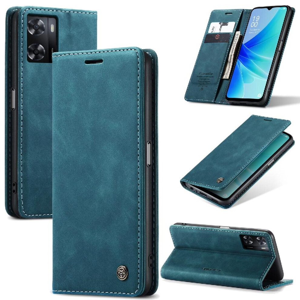 (Blue) Flip Case For Oneplus Nord N20 Se 4G Magnetic Closure Shockproof Case Card Slot Kickstand Vintage Pu Leather Wallet Flip Folio Book Blue 764549481477