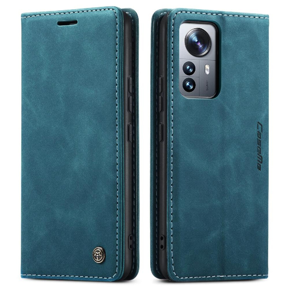 (Blue) Flip Case For Xiaomi 12 Pro Flip Folio Book Case Card Slot Kickstand Vintage Pu Leather Wallet Magnetic Closure Shockproof Blue 764549482474