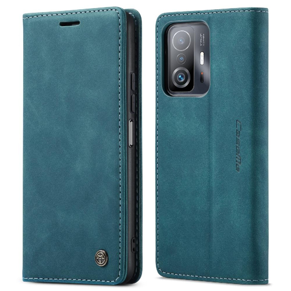 (Blue) Flip Case For Xiaomi 11T/11T Pro Magnetic Closure Shockproof Vintage Pu Leather Wallet Case Card Slot Kickstand Flip Folio Book Blue 764549482528