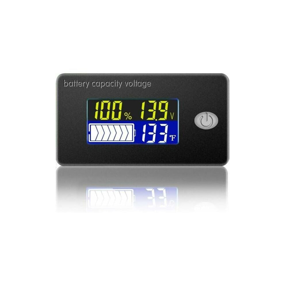 (12V) 4 In 1 Battery Monitor Voltmeter Voltmeter 0-179 Thermometer Voltage Monitor 9469042611833