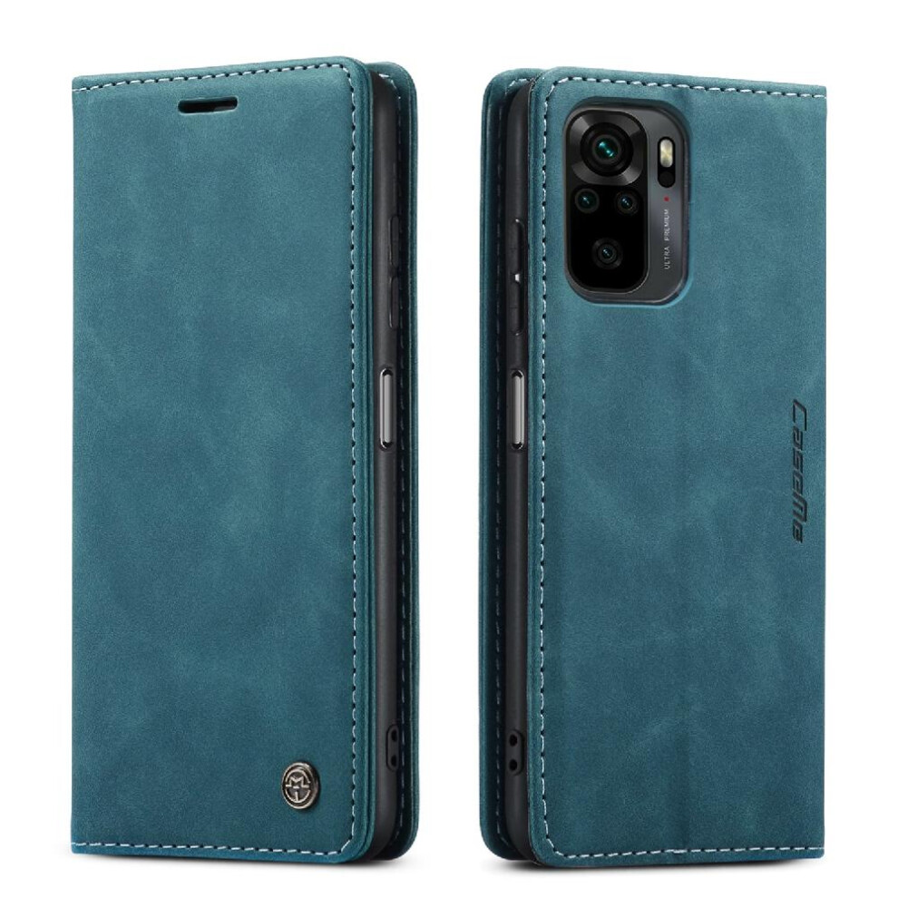 (Blue) Flip Case For Xiaomi Redmi Note10 4G/Note 10S Flip Folio Book Case Card Slot Kickstand Magnetic Closure Shockproof Vintage Pu Leather Wallet Blue 764549483129