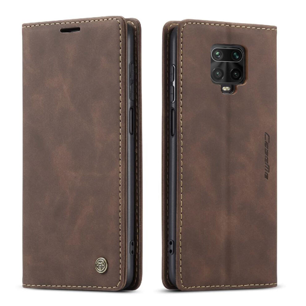 (Brown) Flip Case For Xiaomi Redmi Note 9S/Note 9 Pro Case Card Slot Kickstand Magnetic Closure Shockproof Vintage Pu Leather Wallet Flip Folio Book Brown 764549483235