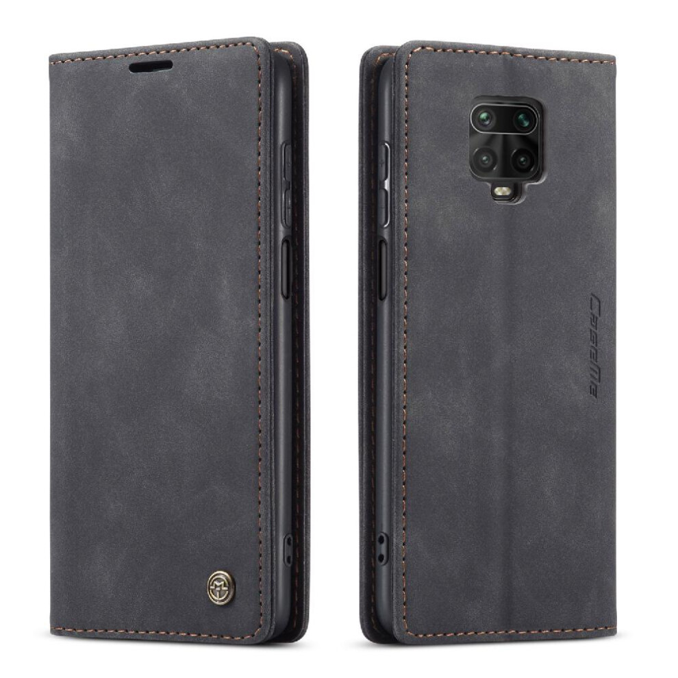 (Black) Flip Case For Xiaomi Redmi Note 9S/Note 9 Pro Case Card Slot Kickstand Magnetic Closure Shockproof Vintage Pu Leather Wallet Flip Folio Book Black 764549483242