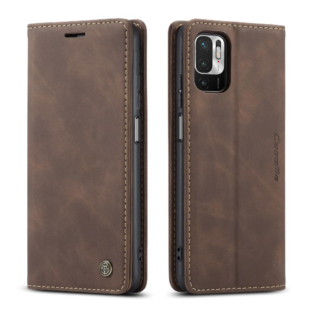 (Brown) Flip Case For Xiaomi Poco M3 Pro 5G Flip Folio Book Magnetic Closure Shockproof Case Card Slot Kickstand Vintage Pu Leather Wallet Brown 764549483495