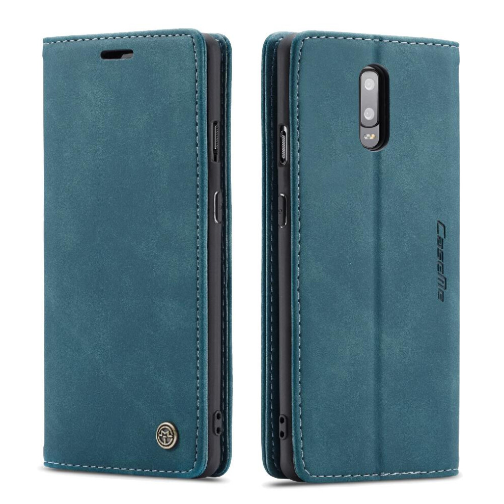 (Blue) Flip Case For Oneplus 7 Flip Folio Book Vintage Pu Leather Wallet Magnetic Closure Shockproof Case Card Slot Kickstand Blue 764549483785
