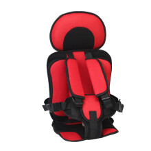 (Red) Children Simple Car Seats Mat Folding Car Seats Liner Pads For 9 Months-12 Years Kids