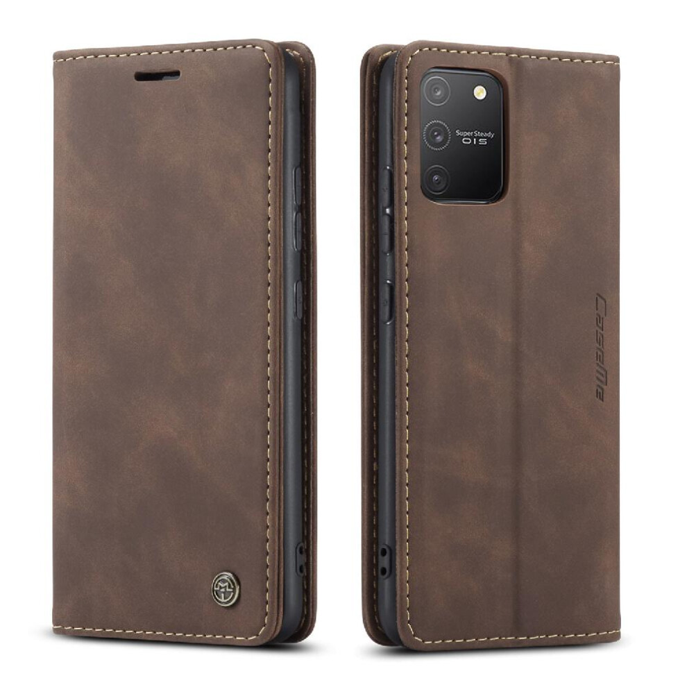 (Brown) Flip Case For Samsung Galaxy Note 10 Lite Case Card Slot Kickstand Vintage Pu Leather Wallet Flip Folio Book Magnetic Closure Shockproof Brown 764549484744