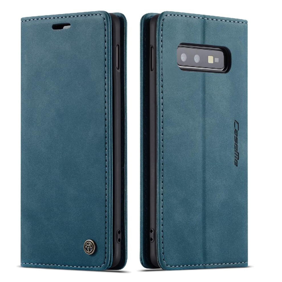 (Blue) Flip Case For Samsung Galaxy S10e Vintage Pu Leather Wallet Magnetic Closure Shockproof Case Card Slot Kickstand Flip Folio Book Blue 764549485284