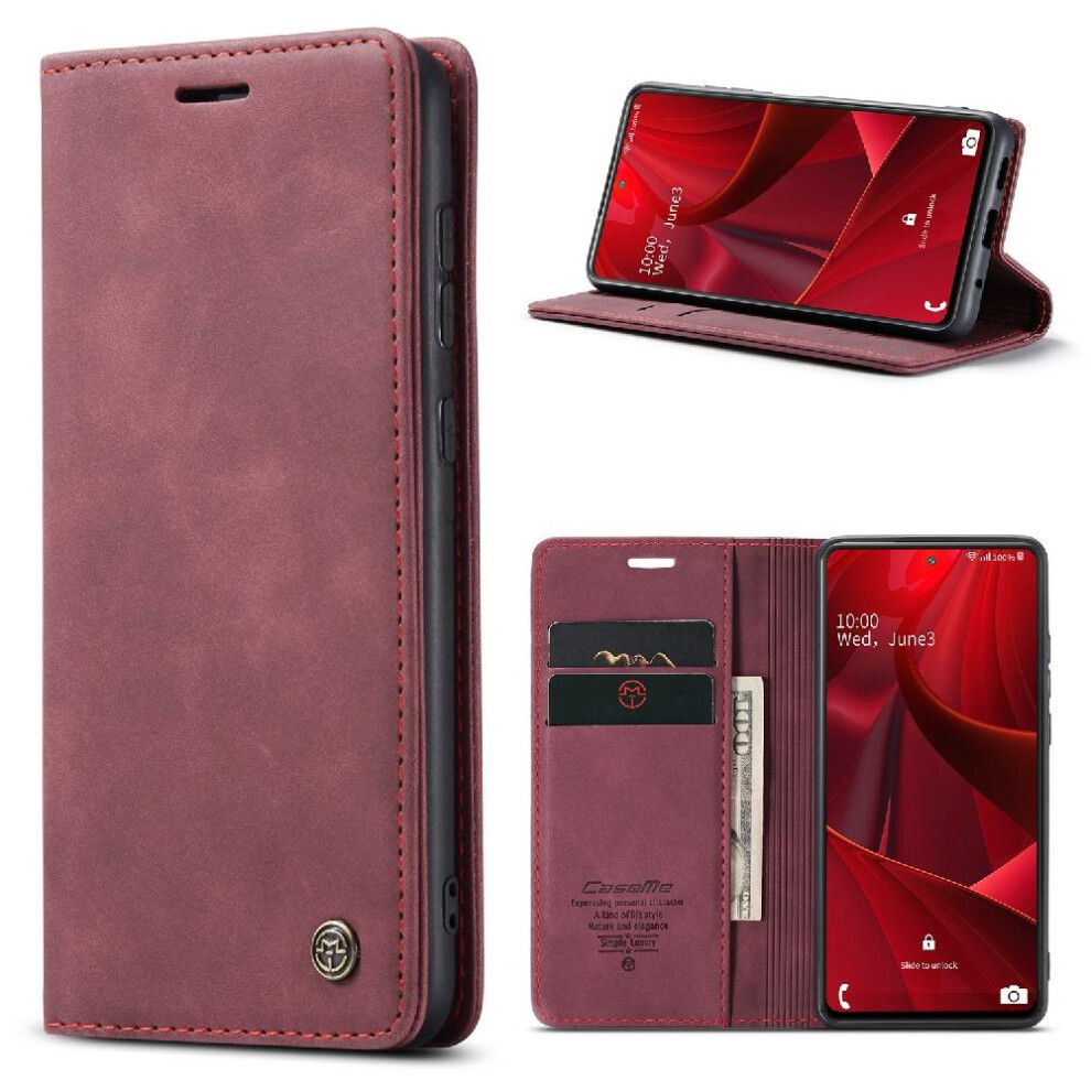 (Red) Flip Case For Samsung Galaxy S20 Fe Flip Folio Book Vintage Pu Leather Wallet Magnetic Closure Shockproof Case Card Slot Kickstand Red 764549485314