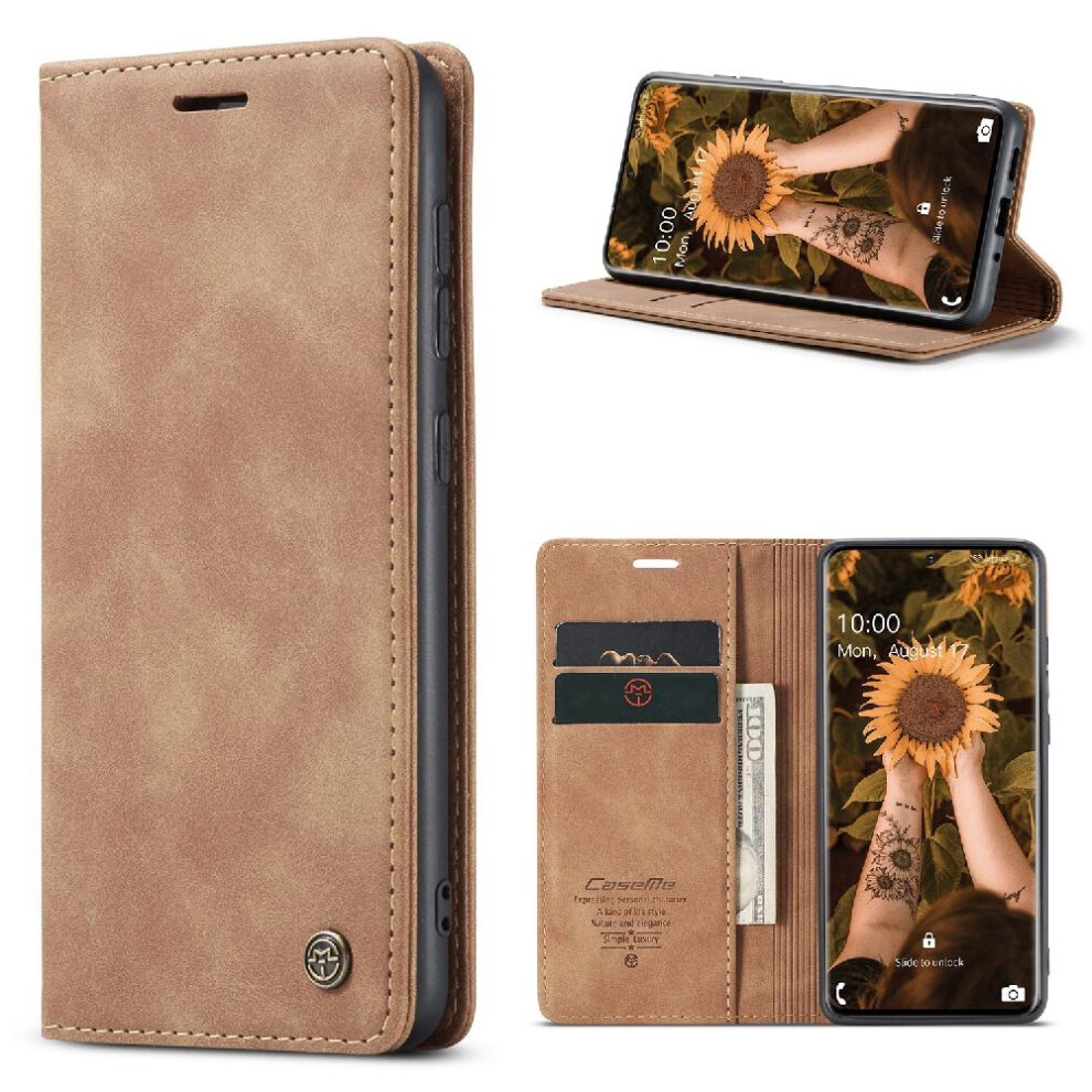 (Yellow) Flip Case For Samsung Galaxy S20 Case Card Slot Kickstand Flip Folio Book Magnetic Closure Shockproof Vintage Pu Leather Wallet Yellow 764549485420