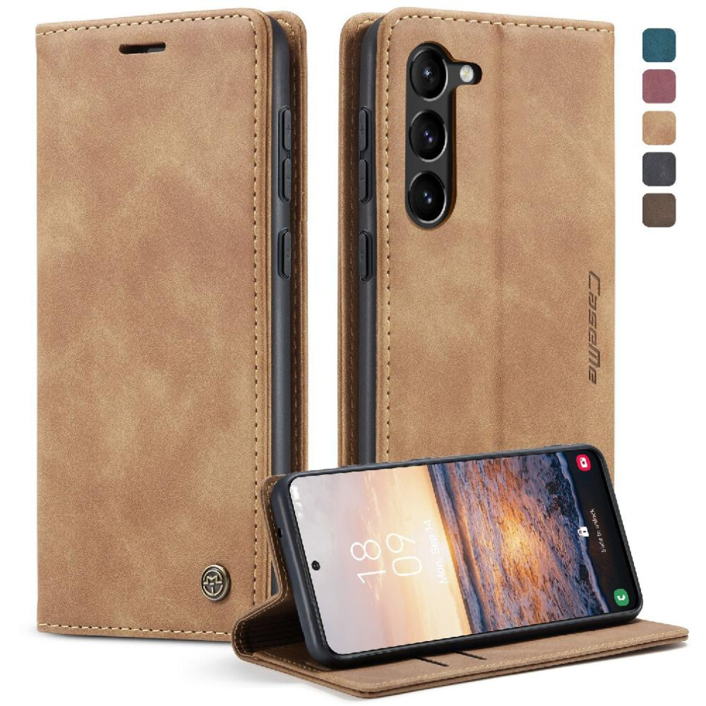(Yellow) Flip Case For Samsung Galaxy S23 Plus Case Card Slot Kickstand Flip Folio Book Magnetic Closure Shockproof Vintage Pu Leather Wallet Yellow 764549485970