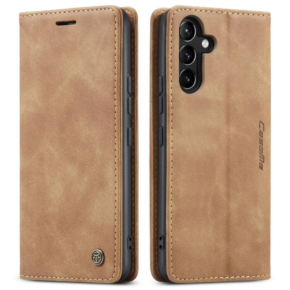 (Yellow) Flip Case For Samsung Galaxy A54 5G Magnetic Closure Shockproof Case Card Slot Kickstand Flip Folio Book Vintage Pu Leather Wallet Yellow 764549486175