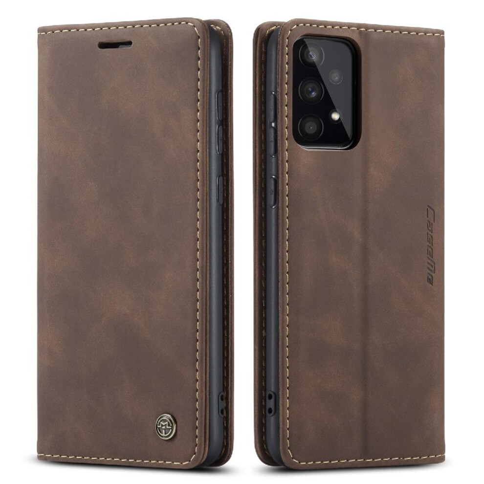 (Brown) Flip Case For Samsung Galaxy A53 5G Magnetic Closure Shockproof Case Card Slot Kickstand Flip Folio Book Vintage Pu Leather Wallet Brown 764549486243