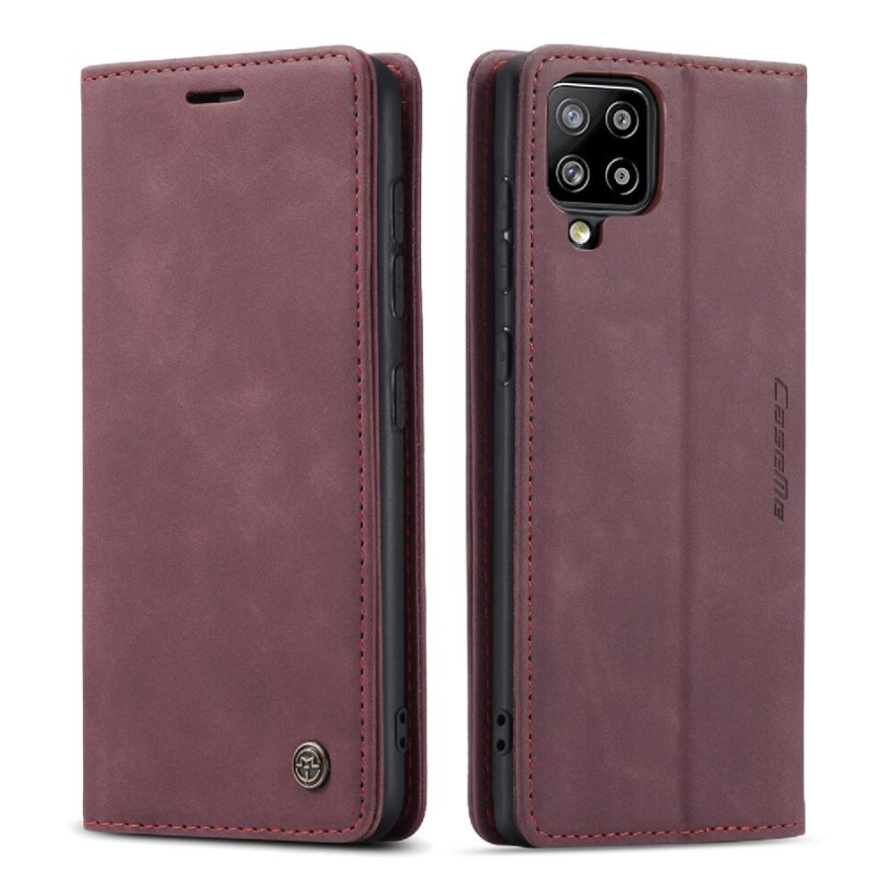 (Red) Flip Case For Samsung Galaxy A42 5G Case Card Slot Kickstand Flip Folio Book Magnetic Closure Shockproof Vintage Pu Leather Wallet Red 764549486410