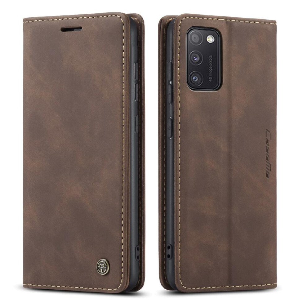 (Brown) Flip Case For Samsung Galaxy A41 Case Card Slot Kickstand Magnetic Closure Shockproof Vintage Pu Leather Wallet Flip Folio Book Brown 764549486496