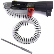 Adaptador de pistola de clavos con cadena de p?as de tornillo autom?tico, pistola de tornillos con alimentaci?n autom?tica para taladro el?ctrico, her