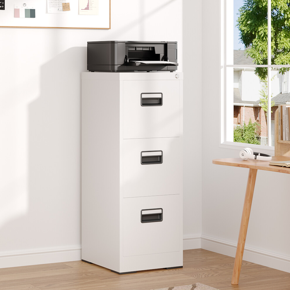 3-Drawer Vertical File Cabinet with Interlock