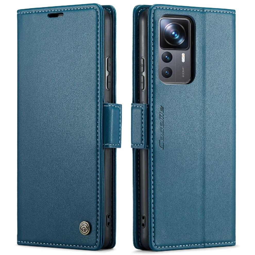 (Blue) Caseme Case For Xiaomi 12T/12T Pro Shockproof Case Kickstand Anti Fraud Wallet Case Card Slot Blue 764549488520