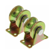 2 stuks 50 mm schuifpoortwielen, stalen wielen met U-groef, U-groefwiel voor omgekeerde rails, industriële machine