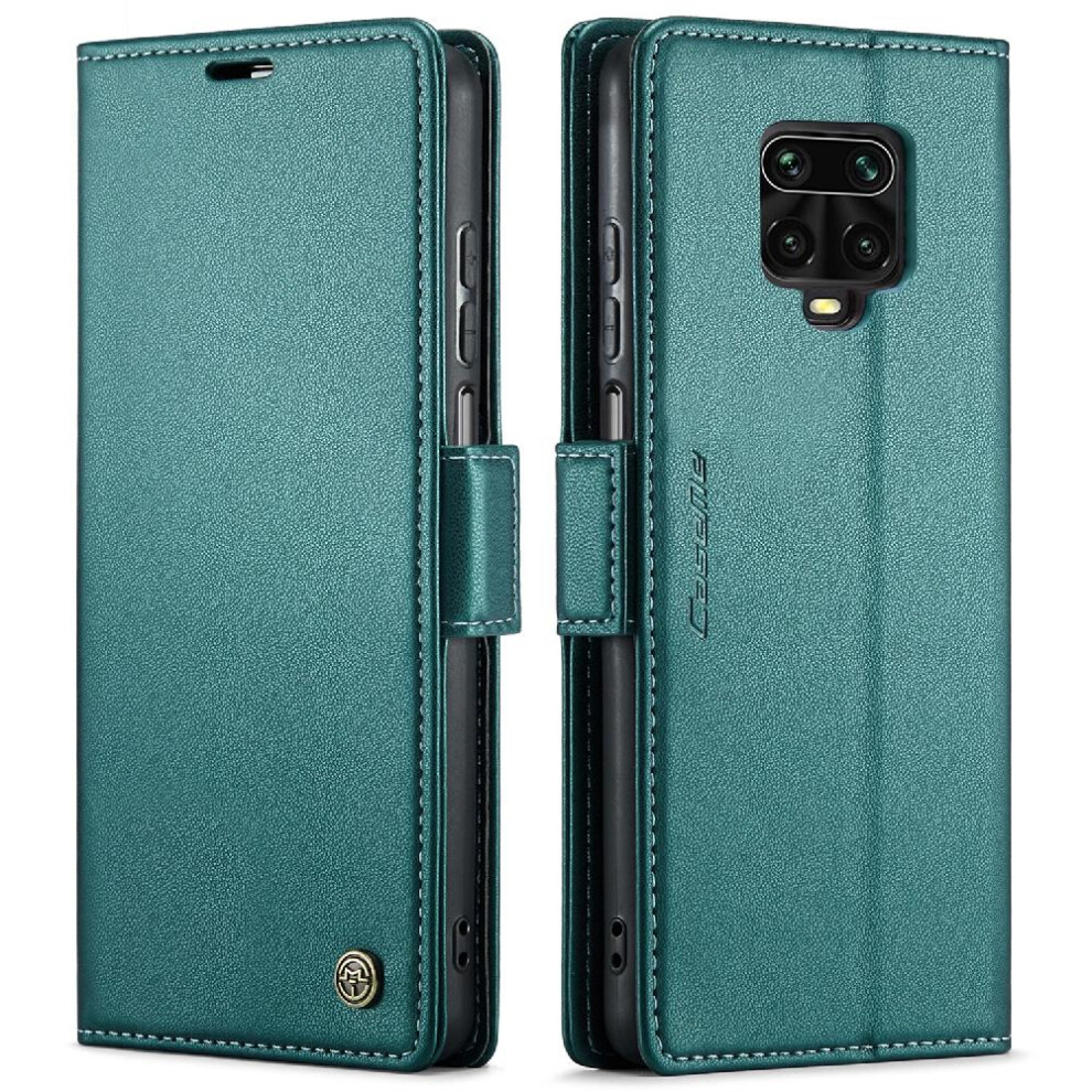 (Green) Caseme Case For Xiaomi Redmi Note 9S/Note 9 Pro Shockproof Case Anti Fraud Wallet Case Kickstand Card Slot Green 764549489350