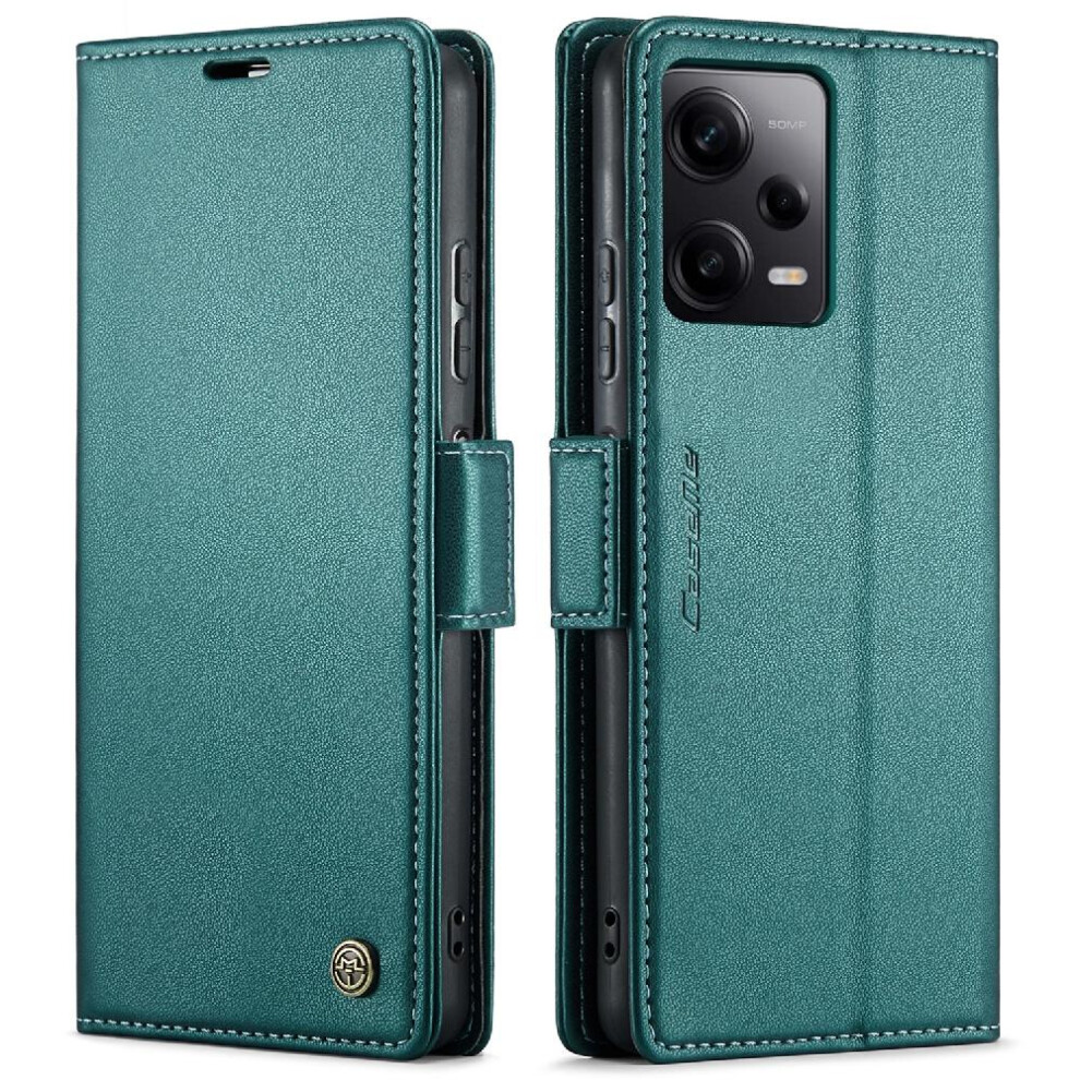 (Green) Caseme Case For Xiaomi Poco X5 Pro 5G Kickstand Shockproof Case Anti Fraud Wallet Case Card Slot Green 764549489411