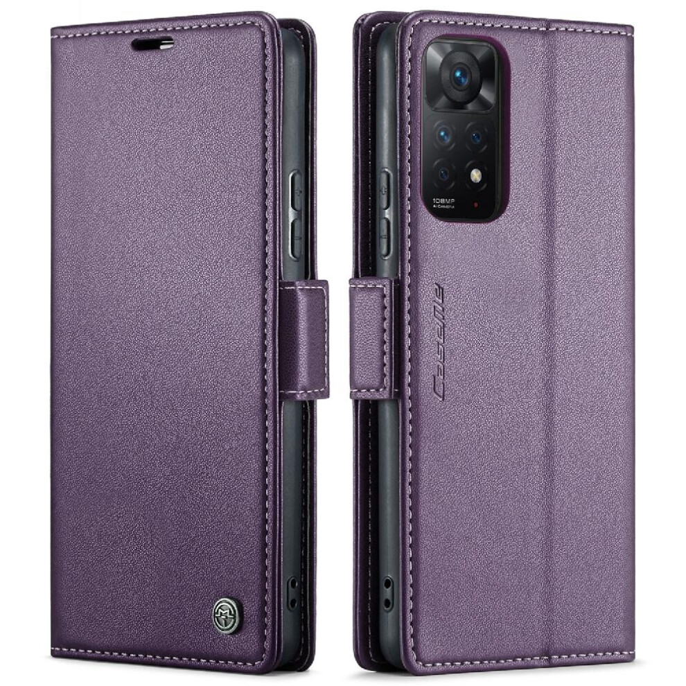 (Purple) Caseme Case For Xiaomi Redmi Note 11 Pro 4G/5G Kickstand Shockproof Case Wallet Case Card Slot Anti Fraud Purple 764549489640
