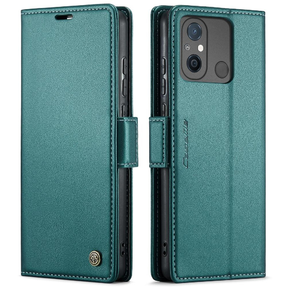 (Green) Caseme Case For Xiaomi Redmi 12C Kickstand Wallet Case Anti Fraud Shockproof Case Card Slot Green 764549489831
