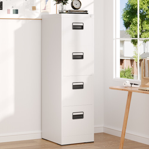 Living And Home 4-Drawer Vertical File Cabinet with Interlock