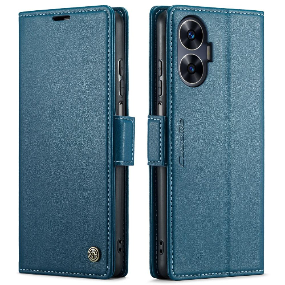 (Blue) Caseme Case For Realme C55 Card Slot Kickstand Shockproof Case Anti Fraud Wallet Case Blue 764549490448