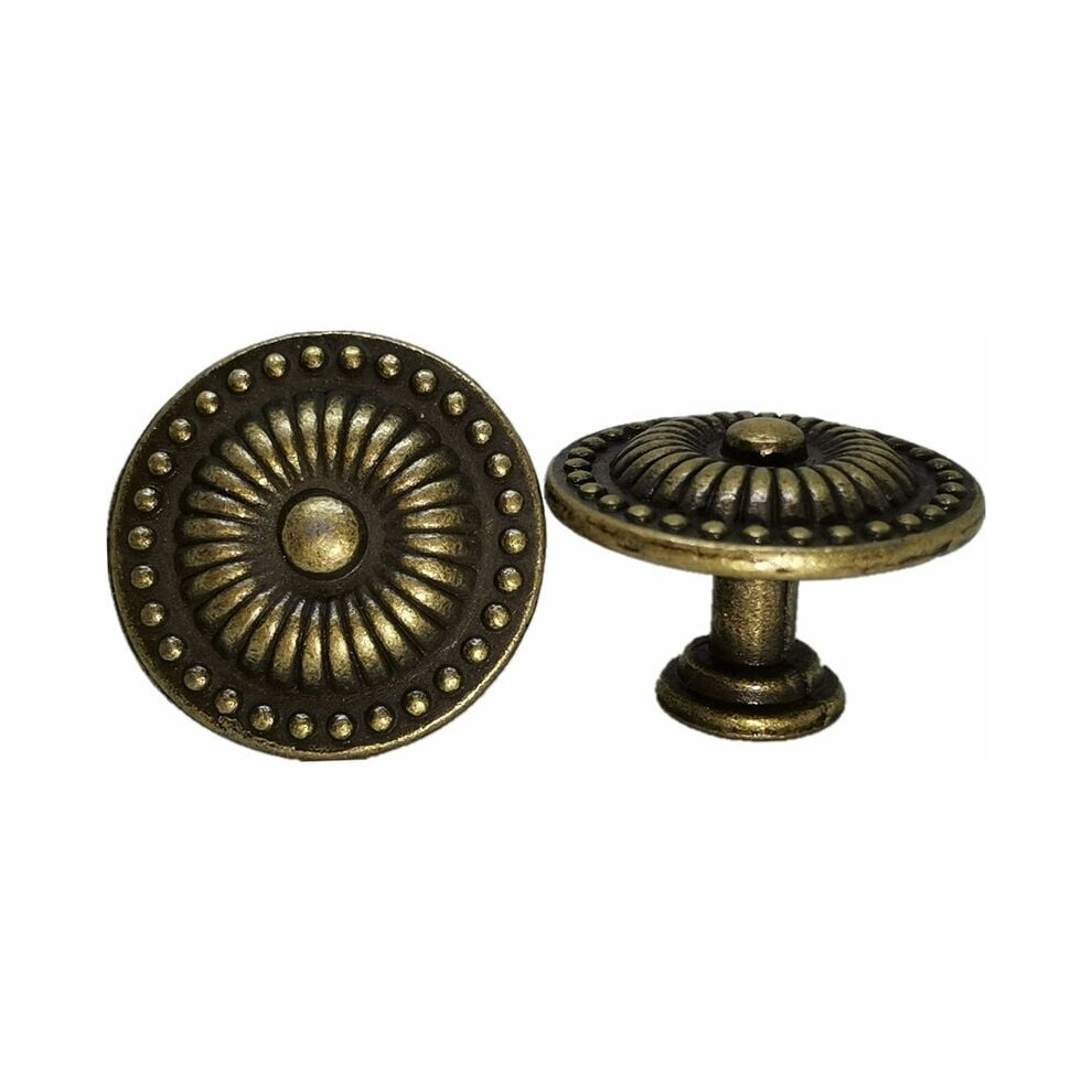Photos - Other for Repair 2 Pcs 29mm Door Knob Vintage Flower Carved Round Furniture Handle with Screws