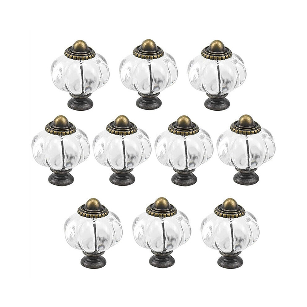 Pack Of 10 Acrylic Pumpkin Shape Furniture Knobs Transparent Furniture Handle For Home Office With Screws 9469042641861